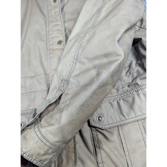 LL Bean x British‎ Millerain Waxed Cotton Field Jacket Women's Size XL Tan Chore